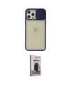 ieg™ iPhone 12 Pro Max Kılıf Vadi Çizgi - Siyah Bilvis Hayalet Cam Ekran Koruyucu