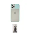 ieg™ iPhone 12 Pro Max Kılıf Vadi Çizgi - Siyah Bilvis Hayalet Cam Ekran Koruyucu