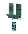 ieg™ iPhone 12 Pro Max Kılıf Vadi Form Prime - Siyah 34D Izgaralı Cam