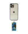 ieg™ iPhone 12 Pro Max Kılıf Vadi Minimal - Siyah 18D Cam Ekran Koruyucu