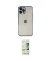 ieg™ iPhone 12 Pro Max Kılıf Vadi Minimal - Siyah 20D Premium Cam Ekran Koruyucu