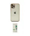 ieg™ iPhone 12 Pro Max Kılıf Vadi Minimal - Siyah 20D Premium Cam Ekran Koruyucu
