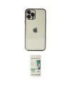 ieg™ iPhone 12 Pro Max Kılıf Vadi Minimal - Siyah 20D Premium Cam Ekran Koruyucu