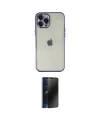 ieg™ iPhone 12 Pro Max Kılıf Vadi Minimal - Siyah 3D Antistatik Hayalet Cam Ekran Koruyucu