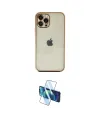 ieg™ iPhone 12 Pro Max Kılıf Vadi Minimal - Siyah 3D Antistatik Seramik Nano Ekran Koruyucu