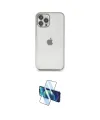 ieg™ iPhone 12 Pro Max Kılıf Vadi Minimal - Siyah 3D Antistatik Seramik Nano Ekran Koruyucu