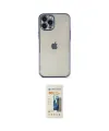 ieg™ iPhone 12 Pro Max Kılıf Vadi Minimal - Siyah 6D Mat Seramik Hayalet Nano Ekran Koruyucu