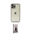 ieg™ iPhone 12 Pro Max Kılıf Vadi Minimal - Siyah Bilvis Hayalet Cam Ekran Koruyucu