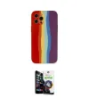 ieg™ iPhone 12 Pro Max Kılıf Yadigar Çizgi - Şeffaf Temperli Cam Ekran Koruyucu