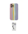 ieg™ iPhone 12 Pro Max Kılıf Yadigar Çizgi - Şeffaf Uv Polymer Nano Ekran Koruyucu