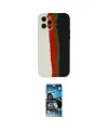 ieg™ iPhone 12 Pro Max Kılıf Yadigar Çizgi - Siyah 34D Izgaralı Cam