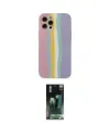 ieg™ iPhone 12 Pro Max Kılıf Yadigar Çizgi - Siyah 360 Mat Full Body Arka Koruyucu