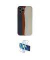ieg™ iPhone 12 Pro Max Kılıf Yadigar Çizgi - Siyah 3D Antistatik Cam Ekran Koruyucu