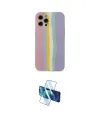 ieg™ iPhone 12 Pro Max Kılıf Yadigar Çizgi - Siyah 3D Antistatik Cam Ekran Koruyucu
