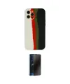 ieg™ iPhone 12 Pro Max Kılıf Yadigar Çizgi - Siyah 3D Antistatik Hayalet Cam Ekran Koruyucu