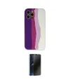 ieg™ iPhone 12 Pro Max Kılıf Yadigar Çizgi - Siyah 3D Antistatik Hayalet Cam Ekran Koruyucu