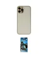 ieg™ iPhone 12 Pro Max Kılıf Yadigar Klasik - Siyah 34D Izgaralı Cam