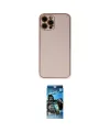 ieg™ iPhone 12 Pro Max Kılıf Yadigar Klasik - Siyah 34D Izgaralı Cam