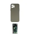 ieg™ iPhone 12 Pro Max Kılıf Yadigar Yansıma Serisi - Siyah 360 Mat Full Body Arka Koruyucu