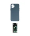 ieg™ iPhone 12 Pro Max Kılıf Yadigar Yansıma Serisi - Siyah 360 Mat Full Body Arka Koruyucu