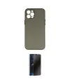 ieg™ iPhone 12 Pro Max Kılıf Yadigar Yansıma Serisi - Siyah 3D Antistatik Hayalet Cam Ekran Koruyucu