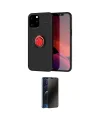 ieg™ iPhone 12 Pro Max Kılıf Yankı Form Prime - Siyah 3D Antistatik Hayalet Cam Ekran Koruyucu