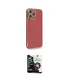 ieg™ iPhone 12 Pro Max Kılıf Yankı Serisi - Şeffaf Temperli Cam Ekran Koruyucu