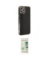 ieg™ iPhone 12 Pro Max Kılıf Yankı Serisi - Siyah 20D Premium Cam Ekran Koruyucu