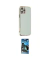 ieg™ iPhone 12 Pro Max Kılıf Yankı Serisi - Siyah 34D Izgaralı Cam