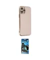 ieg™ iPhone 12 Pro Max Kılıf Yankı Serisi - Siyah 34D Izgaralı Cam