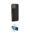 ieg™ iPhone 12 Pro Max Kılıf Yankı Serisi - Siyah 3D Antistatik Cam Ekran Koruyucu