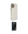 ieg™ iPhone 12 Pro Max Kılıf Yankı Serisi - Siyah 3D Antistatik Hayalet Cam Ekran Koruyucu