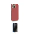 ieg™ iPhone 12 Pro Max Kılıf Yankı Serisi - Siyah 3D Antistatik Hayalet Cam Ekran Koruyucu