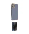 ieg™ iPhone 12 Pro Max Kılıf Yankı Serisi - Siyah 3D Antistatik Hayalet Cam Ekran Koruyucu