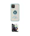 ieg™ iPhone 12 Pro Max Kılıf Yörünge Çizgi - Şeffaf Temperli Cam Ekran Koruyucu