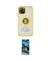 ieg™ iPhone 12 Pro Max Kılıf Yörünge Çizgi - Siyah 34D Izgaralı Cam