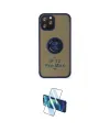 ieg™ iPhone 12 Pro Max Kılıf Yörünge Çizgi - Siyah 3D Antistatik Cam Ekran Koruyucu