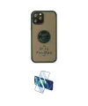 ieg™ iPhone 12 Pro Max Kılıf Yörünge Çizgi - Siyah 3D Antistatik Cam Ekran Koruyucu