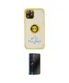 ieg™ iPhone 12 Pro Max Kılıf Yörünge Çizgi - Siyah 3D Antistatik Hayalet Cam Ekran Koruyucu