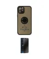 ieg™ iPhone 12 Pro Max Kılıf Yörünge Çizgi - Siyah 3D Antistatik Hayalet Cam Ekran Koruyucu