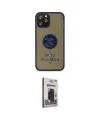 ieg™ iPhone 12 Pro Max Kılıf Yörünge Çizgi - Siyah Bilvis Hayalet Cam Ekran Koruyucu