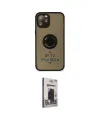 ieg™ iPhone 12 Pro Max Kılıf Yörünge Çizgi - Siyah Bilvis Hayalet Cam Ekran Koruyucu