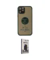 ieg™ iPhone 12 Pro Max Kılıf Yörünge Çizgi - Siyah Bilvis Hayalet Cam Ekran Koruyucu