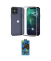 ieg™ iPhone 12 Pro Max Kılıf Zirve Doku - Siyah 18D Cam Ekran Koruyucu