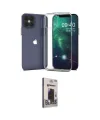 ieg™ iPhone 12 Pro Max Kılıf Zirve Doku - Siyah Bilvis Hayalet Cam Ekran Koruyucu