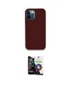 ieg™ iPhone 12 Pro Max Kılıf Zirve Modern Özel Seri - Şeffaf Temperli Cam Ekran Koruyucu