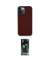 ieg™ iPhone 12 Pro Max Kılıf Zirve Modern Özel Seri - Siyah 360 Mat Full Body Arka Koruyucu