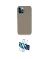ieg™ iPhone 12 Pro Max Kılıf Zirve Modern Özel Seri - Siyah 3D Antistatik Seramik Nano Ekran Koruyucu