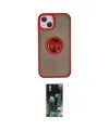 ieg™ iPhone 13 Kılıf Yörünge Çizgi - Şeffaf 360 Full Body Arka Koruyucu