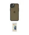 ieg™ iPhone 13 Mini Kılıf Ahenk Çizgi Serisi - Siyah 6D Mat Seramik Hayalet Nano Ekran Koruyucu